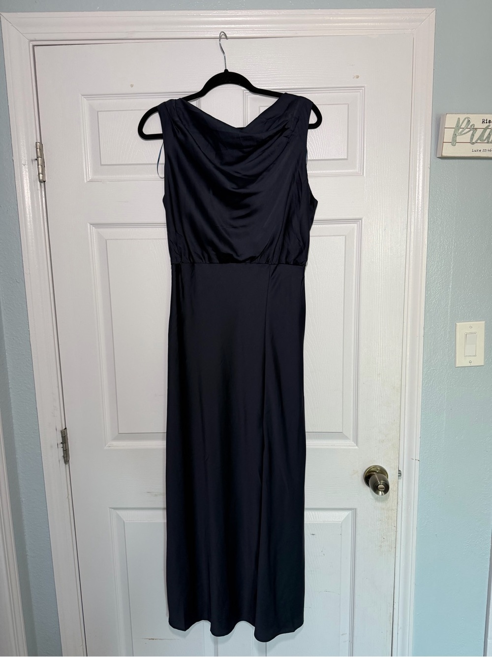 Chenault Navy Cowl Neck Maxi Dress